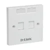 Dual Faceplate Two Port Keystone with Shutter & ID Plate White 86x86mm Square - NFP-0WHI21