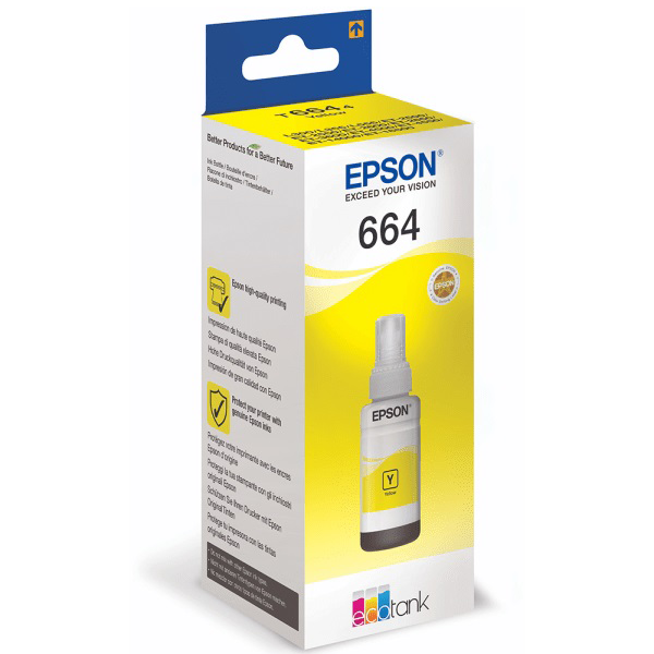 Epson 664 Yellow Ink Bottle 70ml - C13T66444A
