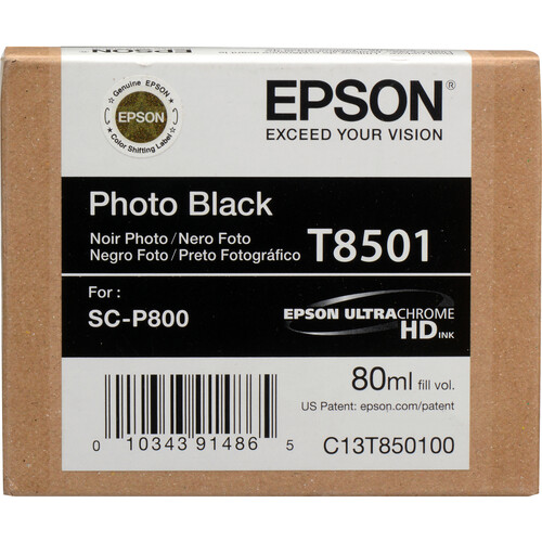 Epson C13T850100 Photo Black Ink Cartridge – UltraChrome HD