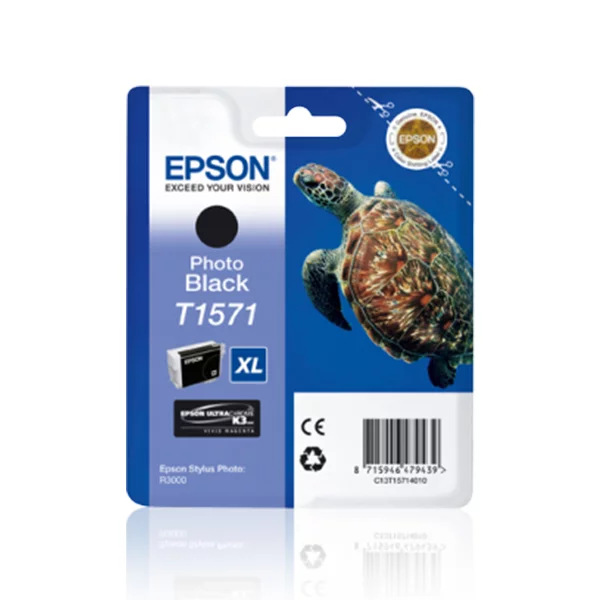 Epson T1571 Photo Black Ink Cartridge – Compatible with Epson Stylus Photo R3000 (C13T15714010)