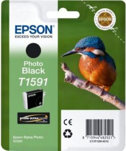 Epson T1591 Photo Black Ink Cartridge – Compatible with Epson Stylus Photo R2000 (C13T15914010)