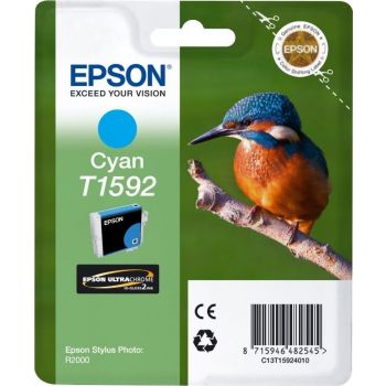 Epson T1592 Cyan Ink Cartridge – Compatible with Epson Stylus Photo R2000 (C13T15924010)