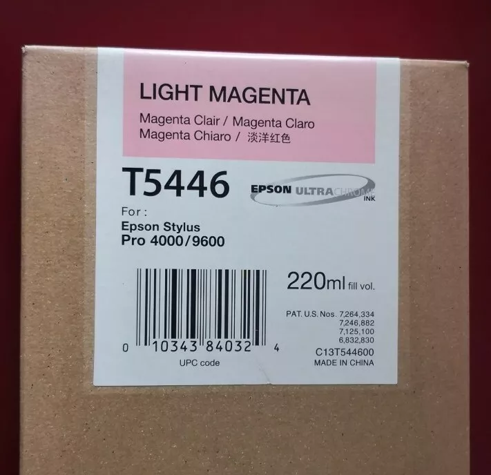Epson T5446 Light Magenta Ink Cartridge (220ml) – Compatible with Epson Stylus Pro 4000 / 9600 (C13T544600)
