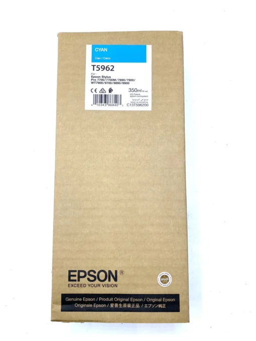 Epson T5962 Cyan Ink Cartridge (350ml) – For Epson Stylus Pro 7900/9900/7890/9890 (C13T596200)