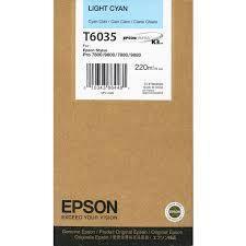 Epson T6035 Light Cyan Ink Cartridge (220ml) – Compatible with Epson Stylus Pro 7800 / 7880 / 9800 / 9880 (C13T563500 / C13T603500)