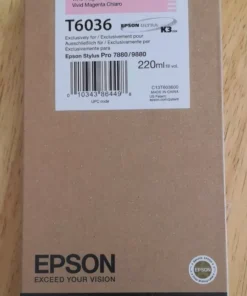 Epson T6036 Vivid Light Magenta Ink Cartridge (220ml) – Compatible with Epson Stylus Pro 7880 / 9880 (C13T603600)