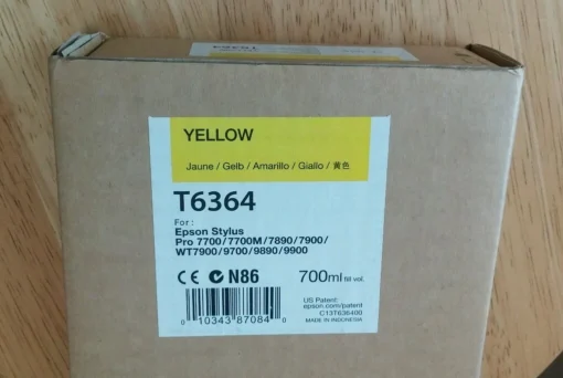 Epson T6364 Yellow Ink Cartridge – 700ml – Compatible with Stylus Pro 7900/9900/7890/9890 – C13T636400