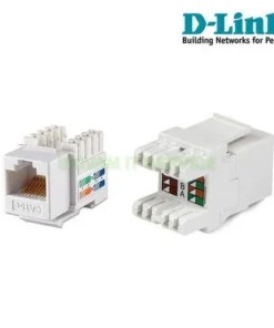 Keystone Jack Cat6 UTP 180° Punch Down White - NKJ-C6WHI1B21