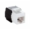 Keystone Jack Cat6A 10G UTP 180° Tool-less White - NKJ-6AWHI1B21