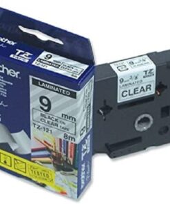 Label Tape 9mm Black on Clear – TZE-121