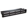 Patch Panel Cat6 Shielded Keystone 48 Port Loaded Black - NPP-C62BLK481