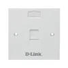 Single Faceplate One Port Keystone with Shutter & ID Plate White 86x86mm Square - NFP-0WHI11