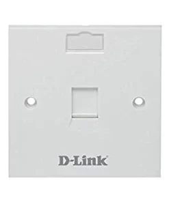 Single Faceplate One Port Keystone with Shutter & ID Plate White 86x86mm Square - NFP-0WHI11