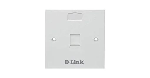 Single Faceplate One Port Keystone with Shutter & ID Plate White 86x86mm Square - NFP-0WHI11