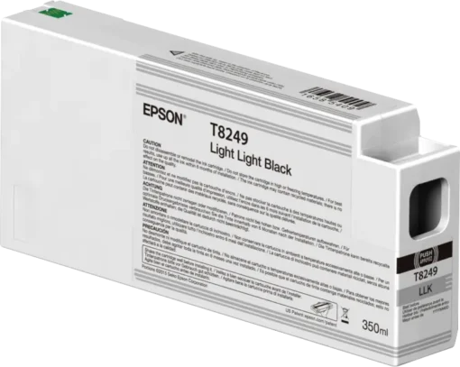 Epson C13T824900 UltraChrome HDX/HD Light Light Black Ink Cartridge – 350ml – Compatible with Epson SureColor Printers