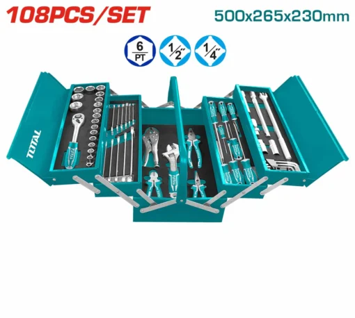 Total THTCS121081 108 Pcs Tool Chest Set