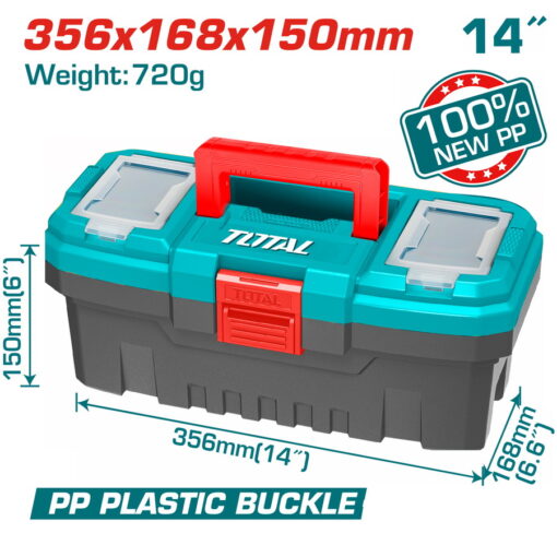 Total TPBX0141 14" Plastic Tool Box