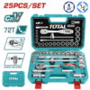 Total THT121251 25 Pcs 1/2" Socket Set