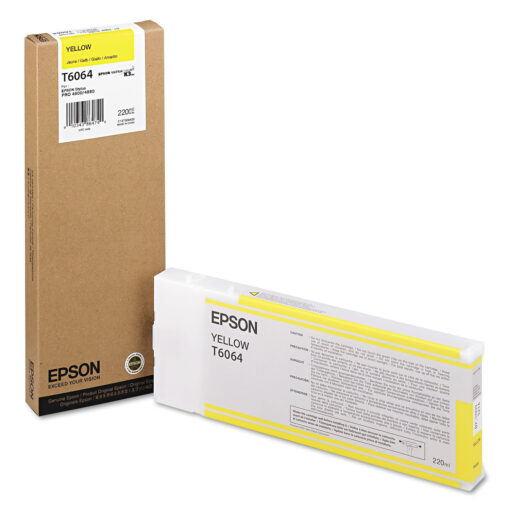 Epson T6064 Yellow Ink Cartridge (220ml) – Compatible with Epson Stylus Pro 4800 / 4880 (C13T565400 / C13T606400)