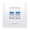 UGREEN Dual-Port Wall Plate White - NW144