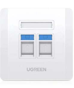 UGREEN Dual-Port Wall Plate White - NW144