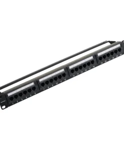 VENTION Cat.6 UTP 24 Ports Keystone Patch Panel Black KGCB0