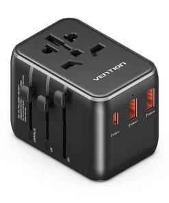 Vention 3-Port USB (C + A + A) Universal Travel Adapter FJEB0