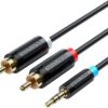 Vention 3.5MM Male to 2-Male RCA Adapter Cable 2M BCLBH