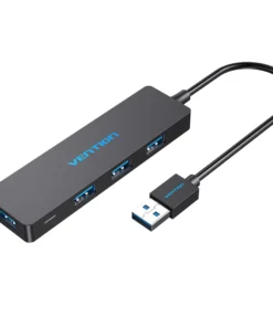 Vention 4 Ports USB3.0 HUB 0.15M Black CHKBB