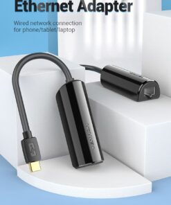 Vention CFABB USB-C To 100M Ethernet Adapter 0.15M(Black)
