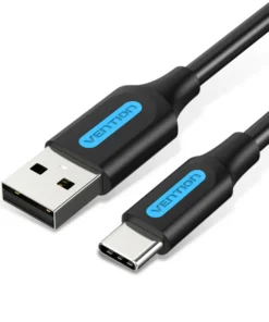 Vention USB 2.0 A Male to C Male 3A Cable 2M Black COKBH